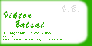 viktor balsai business card